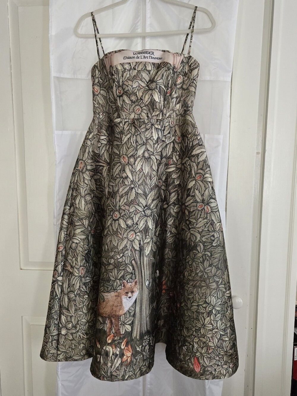 MISS ROSIER Claudia Green Jungle Print A-Line Dress - Picture 1 of 10